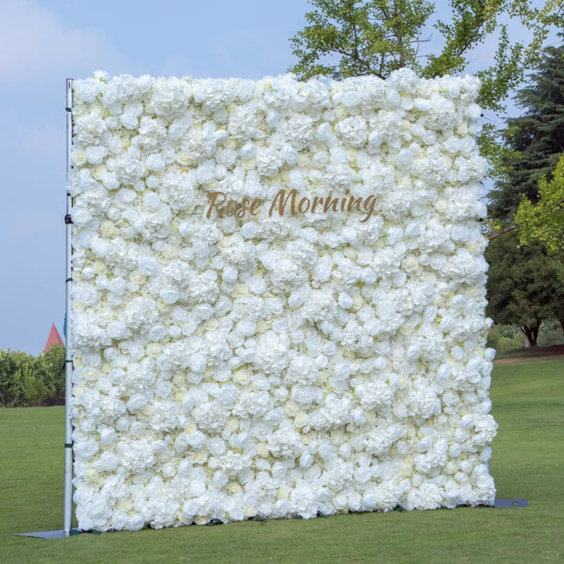 5D Fabric Floral Wall Panels Bulk Set, Customizable Luxury Artificial Flowers for Event Decor