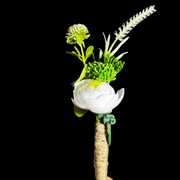 White Mini Rose Boutonnieres 12 Pcs Artificial Flowers for Men Wedding Ceremony Anniversary