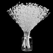 10 Pcs Artificial Pearl Stems 12 Inch Beaded Strand for Wedding Bridal Bouquet Crafts