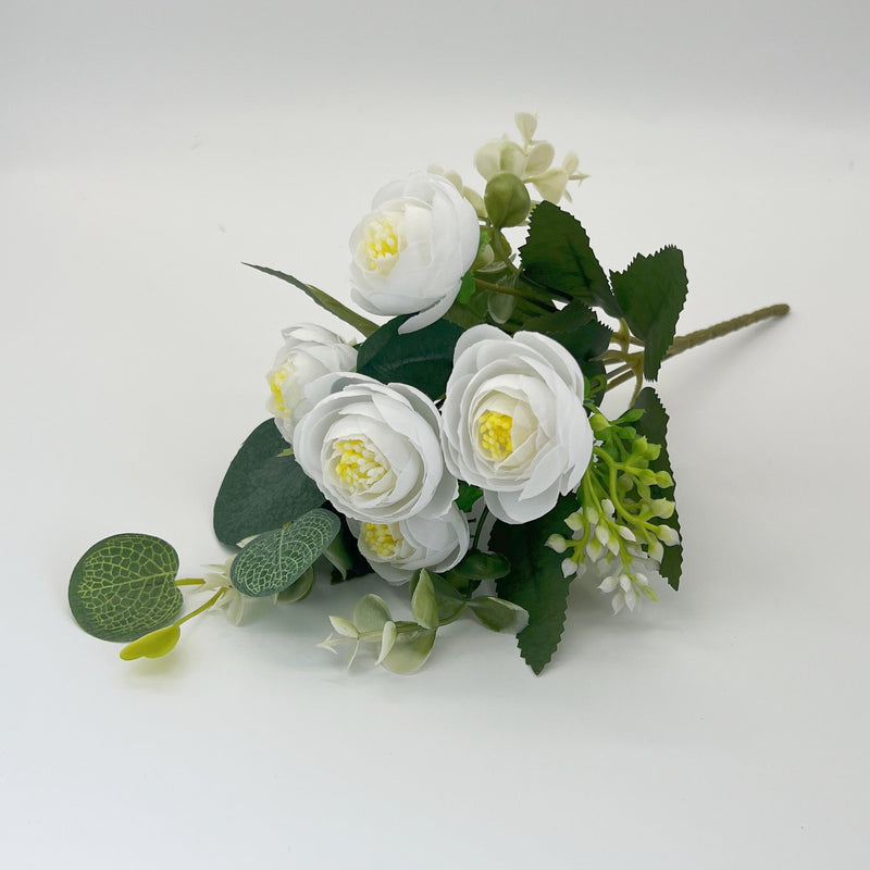 10" Artificial Small Peony Buds Bush Bouquets, 10 Colors, 10 Pcs for Crafts Wholesale