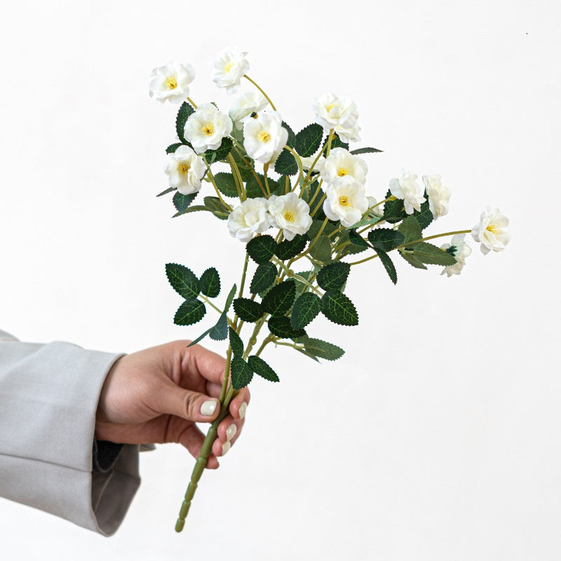 14 Inch Artificial Silk Rosa Bush Flowers 10 Pcs Bulk Wholesale