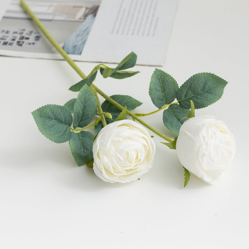 20 Inch Artificial Silk Peony Spray Branch Stems, 10 Pcs Bulk Pack