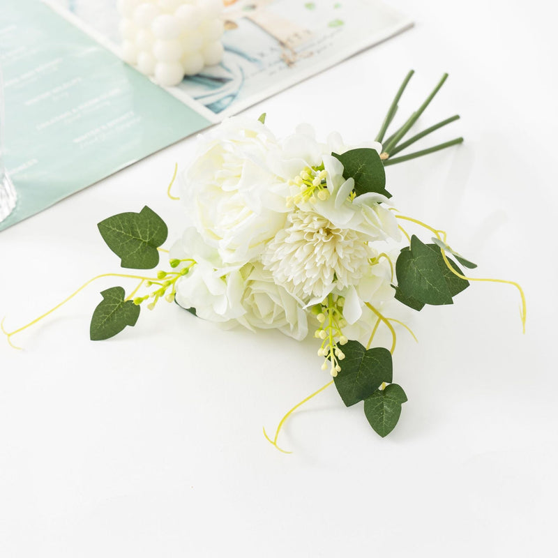 12 Inch Small Artificial Peony Stems Bundle, 12 Pcs Silk Flowers for Wedding Crafts Table Arrangements