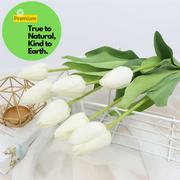 Real Touch Tulip Bud Stem, 12 Inch, Artificial Silk Flower