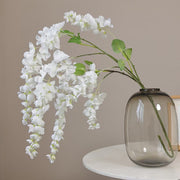 Extra Long Wisteria Blossom Stems 10 Pcs Hanging Artificial Flowers for Spring Decor