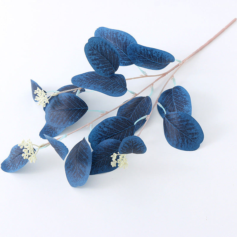 21 Inch Artificial Autumn Leaves Eucalyptus Stems with Seeds, 10 Pcs Fall Floral Arrangement Decor