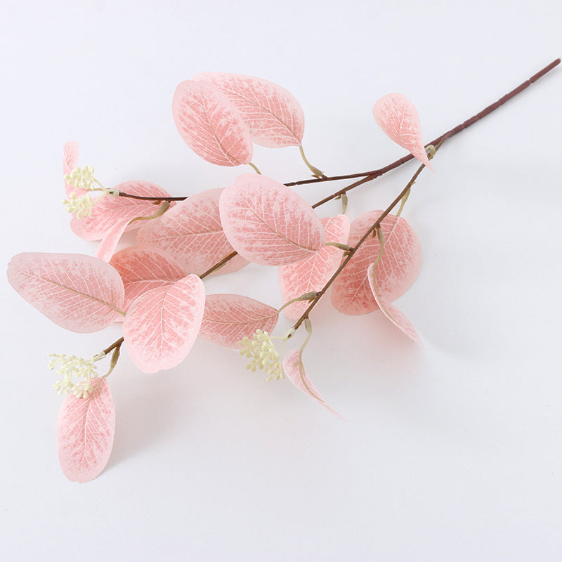 21 Inch Artificial Autumn Leaves Eucalyptus Stems with Seeds, 10 Pcs Fall Floral Arrangement Decor