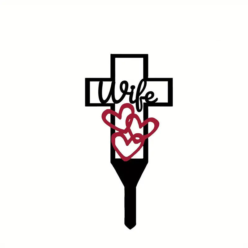 Cemetery Memorial Cross Stake Iron Graveyard Marker Bulk Quantity Durable Artificial Material