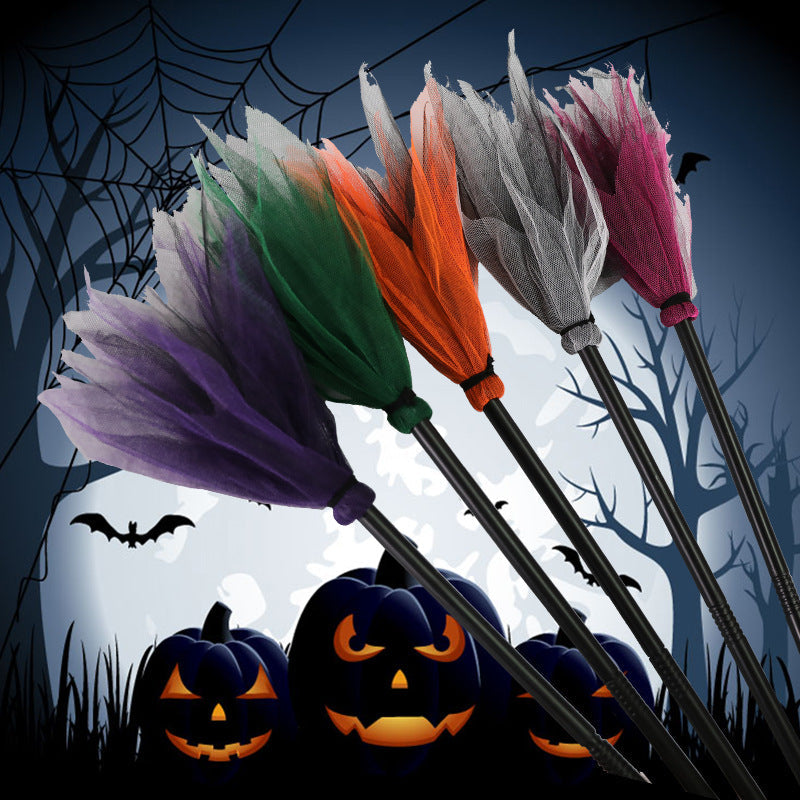 5 Pcs 35 Inch Artificial Witches Broomsticks for Halloween Wreath DIY Arrangements