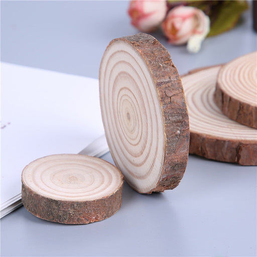 Wooden Slices Tags for DIY Crafts, Bulk Pack, Natural Wood, Hanging Ornaments, Wholesale Quantity