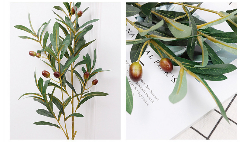 29 Inch Artificial Olive Branches Greenery Stems Bulk Wholesale Floral Arrangements