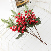 3 Styles Holly Berry Stems Picks Artificial Christmas Decoration Bulk Set