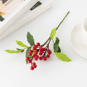 3 Styles Holly Berry Stems Picks Artificial Christmas Decoration Bulk Set