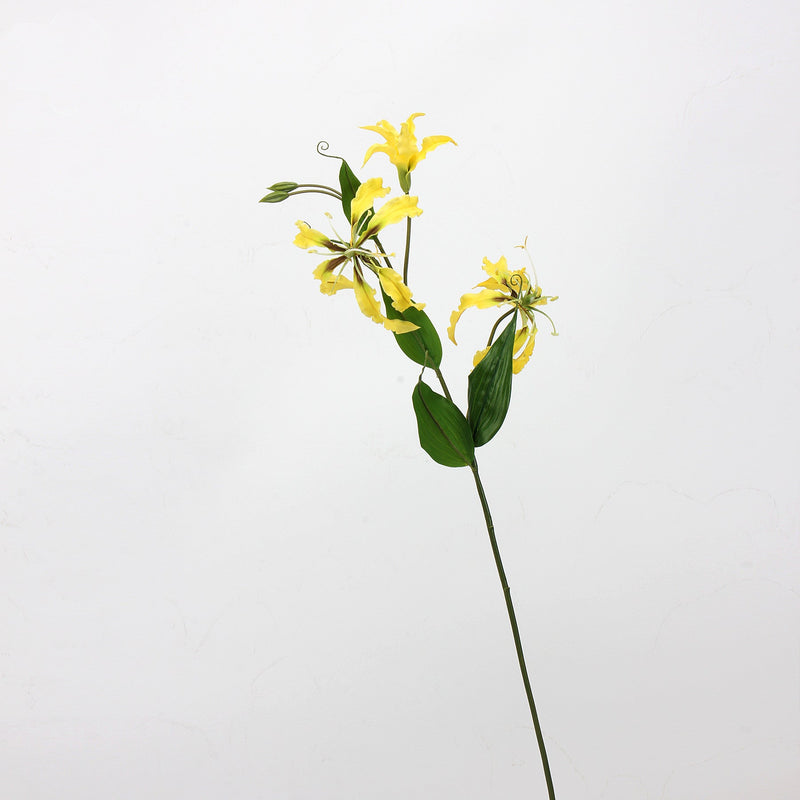 29.5 Inch Gloriosa Lily Spray Stems, 6 Pcs Artificial Gloriosa Superba Flowers