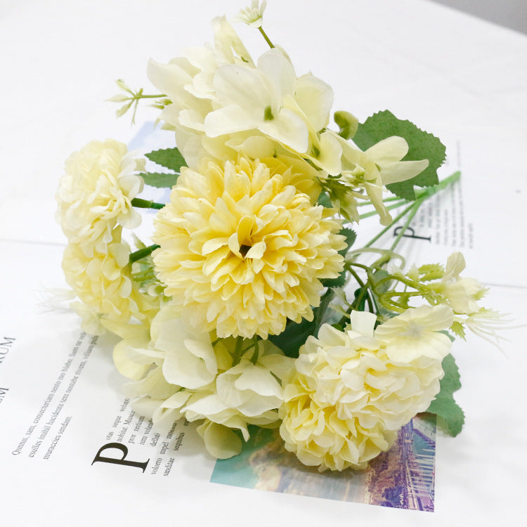 12 Inch Artificial Silk Peony and Mum Bush Bouquet, Mixed Floral Stems, Bulk Wholesale Pack