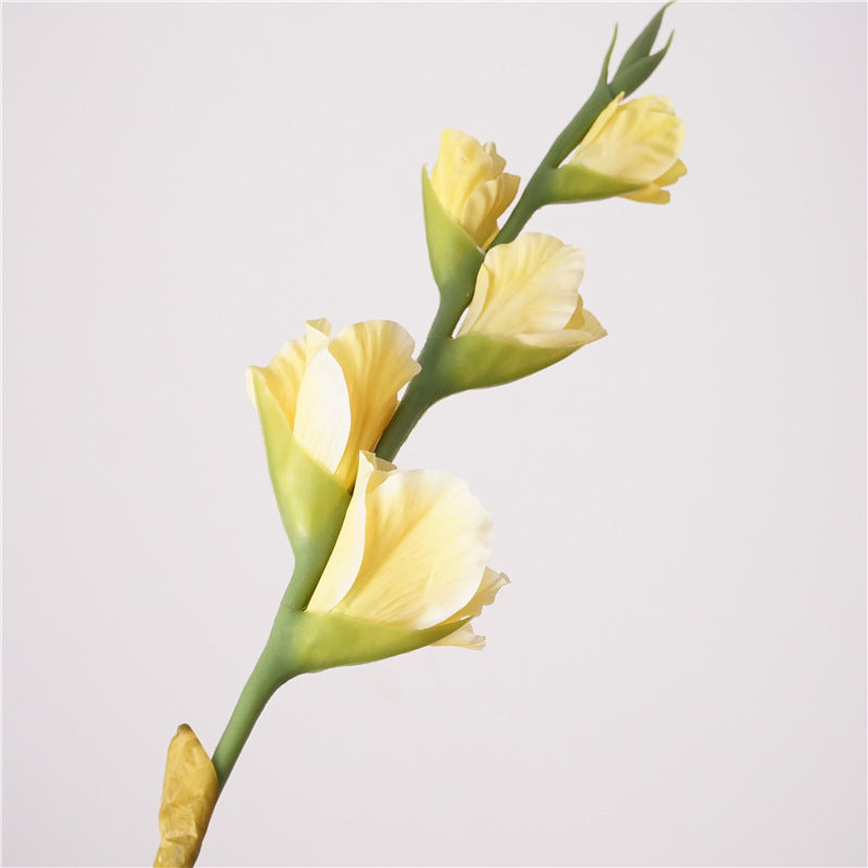 33.4 Inch Extra Tall Real Touch Gladiolus Stems 3 Pcs Lifelike Silk Artificial Flowers for Wedding Home Decor