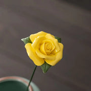 Porcelain Rose Flower Stems 10 Pcs Ceramic Craft Floral Decoration Bulk