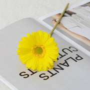 11.8 Inch Artificial Gerbera Daisy Stems, 6 Pcs Real Touch PU Flowers with Bendable Stems for Wedding Bouquets and Home Decor