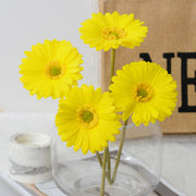 11.8 Inch Artificial Gerbera Daisy Stems, 6 Pcs Real Touch PU Flowers with Bendable Stems for Wedding Bouquets and Home Decor