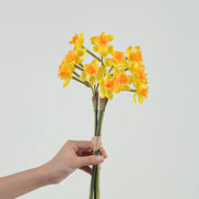 20 Inch Real Touch Daffodil Artificial Flower Stem – Lifelike Silk Floral for Wedding and Home Decor