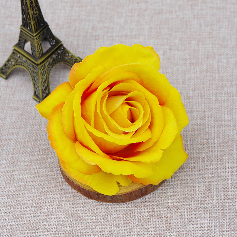 10 Pcs Artificial Bionic Flannel Rose Heads for DIY Wedding Party Baby Shower Decoration