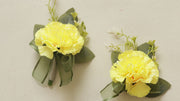 Carnation Corsage and Boutonniere Set, Bulk Wedding Party Flowers, Artificial Silk, Multiple Pieces