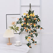 35 Inch Artificial Hanging Begonia Bushy Rattan Plant for Home Garden Wedding Arch Decorations Bulk