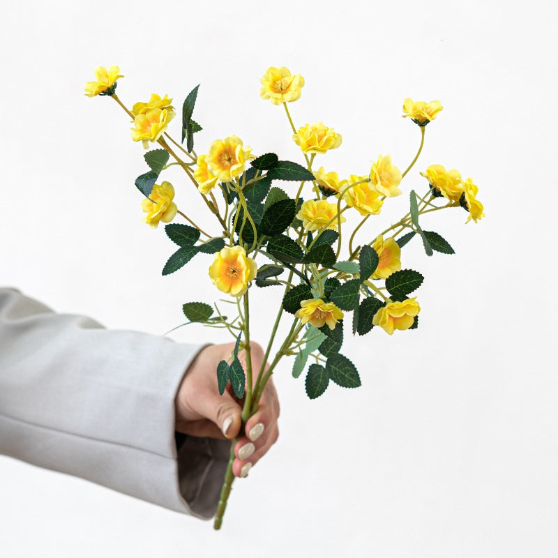 14 Inch Artificial Silk Rosa Bush Flowers 10 Pcs Bulk Wholesale