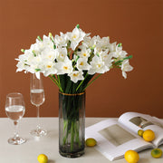 15 Pcs Artificial Silk Daffodil Stems 12 Inch March Birth Flower Narcissus Bouquet