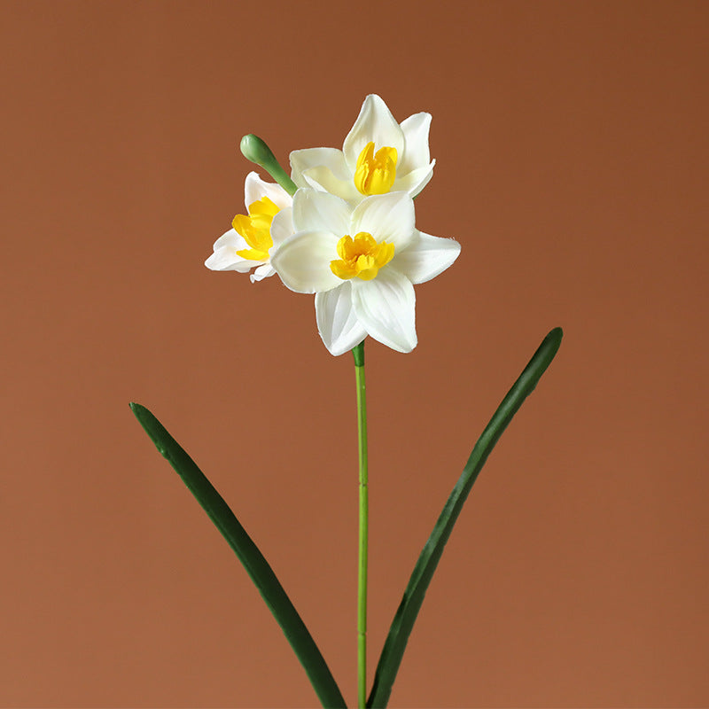 15 Pcs Artificial Silk Daffodil Stems 12 Inch March Birth Flower Narcissus Bouquet