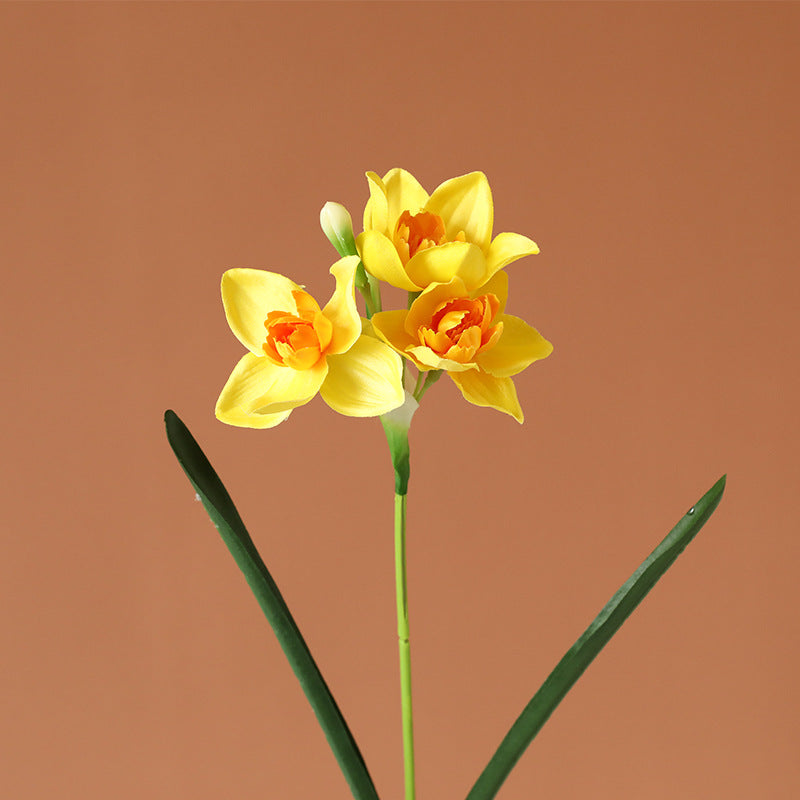 15 Pcs Artificial Silk Daffodil Stems 12 Inch March Birth Flower Narcissus Bouquet