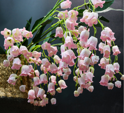 Bulk 39" Lily of The Valley Hanging Orchid Long Stem Silk Artificial Flowers Wholesale