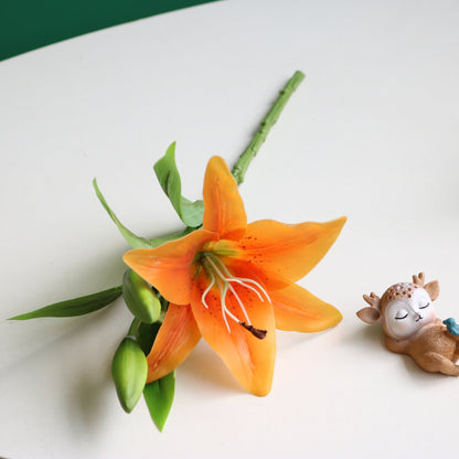 Wedding Ceremony & Reception Lily Floral Stems | Artificial 3-Head Lilies for Event Styling, Available in Bulk