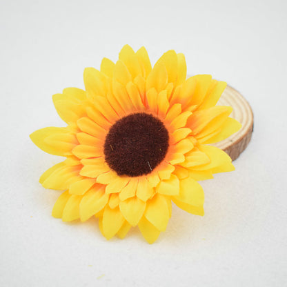 Bulk 3.5" Sunflower Flower Head Artificial Silk Flowers Wholesale