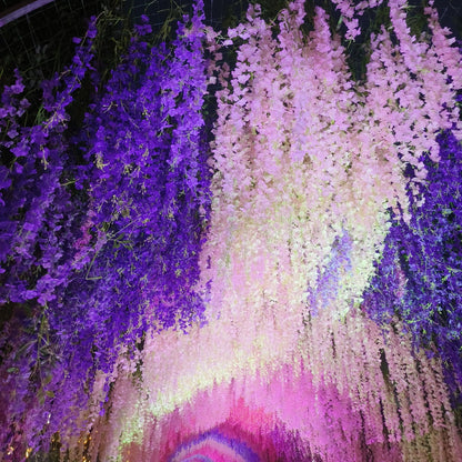 Bulk 12Pcs Artificial Wisteria Vine Garland Wedding Hanging Flower Wisteria Garland Wholesale