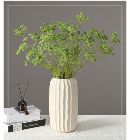 Wholesale Artificial Dill Tweedia Spray Faux Wild Carrot Fennel Flower Stem 32 Inch