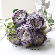 Bulk 12" Artificial Peonies Bush with Buds Silk Floral Arrangement Wholesale