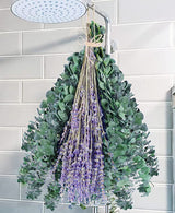 Bulk 15 Pcs 17" Dried Preserved Eucalyptus Stems & Lavender Flowers Bundles for Shower Wholesale