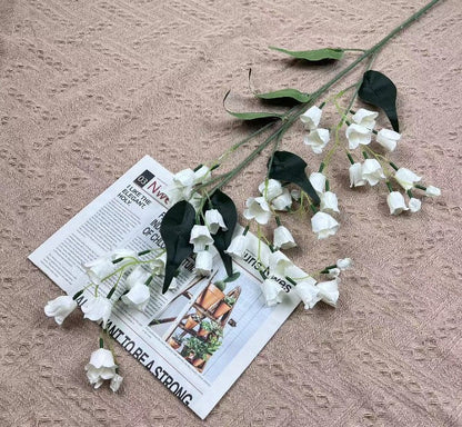 Bulk 39" Lily of The Valley Hanging Orchid Long Stem Silk Artificial Flowers Wholesale