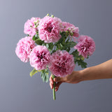 Bulk January Birth Flower Artificial Silk Flower Carnations Bush 14 Inch Wholesale