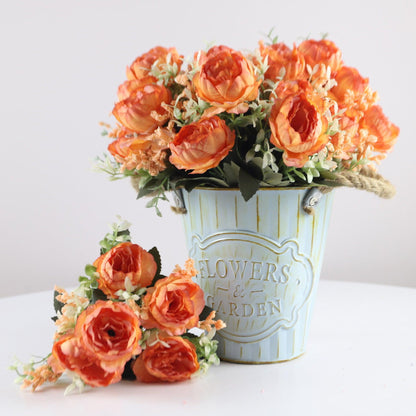 1 Bush 12 Inch Artificial Flowers Peony Bouquet - Artificialmerch