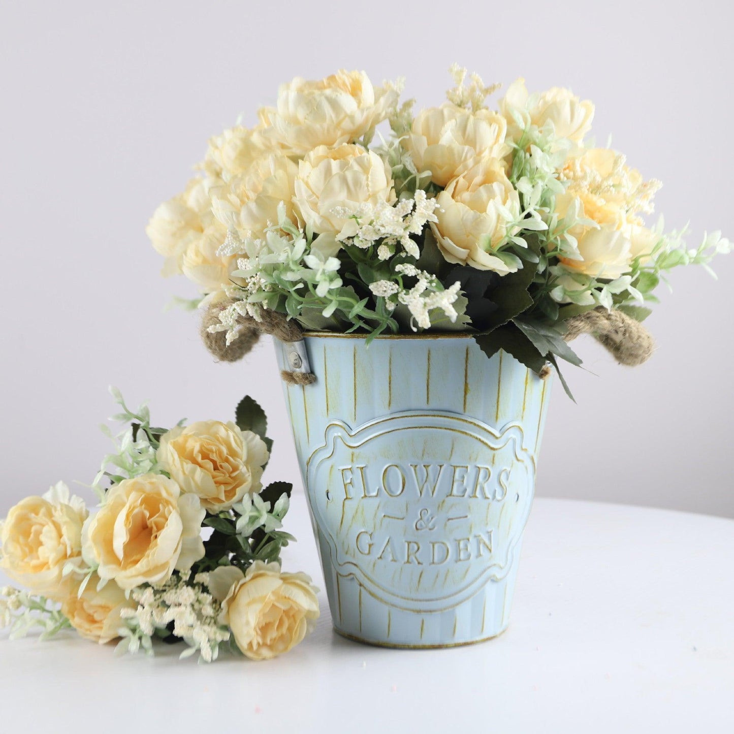 1 Bush 12 Inch Artificial Flowers Peony Bouquet - Artificialmerch