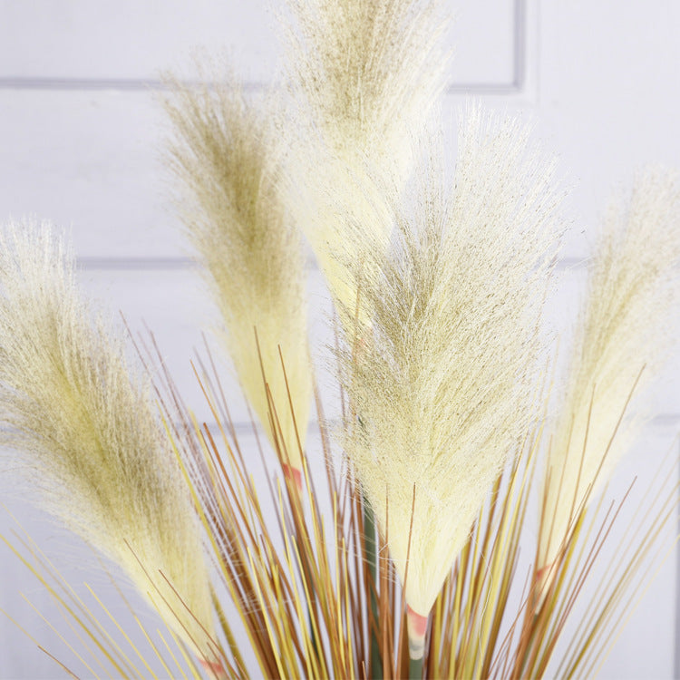 Bulk 33" Artificial Grass Plant Faux Reed Grass Fake Shrubs Outdoor Plant Pampas Wholesale