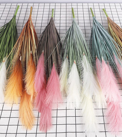 Bulk 33" Artificial Grass Plant Faux Reed Grass Fake Shrubs Outdoor Plant Pampas Wholesale