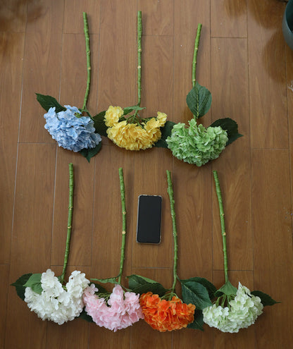 Bulk 19" Artificial Hydrangea Stem Real Touch Flowers Wholesale