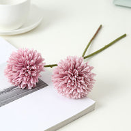 Bulk 11" Artificial Ball Chrysanthemum Stems Silk Flowers for Wedding Bouquets Home Decor Party Table Centerpieces DIY Floral Arrangements Wholesale