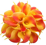 Bulk 20Pcs Calla Lily Flowers Bouquet Real Touch Black Halloween Flowers Table Centerpieces Wholesale