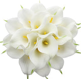 Bulk 20Pcs Calla Lily Flowers Bouquet Real Touch Black Halloween Flowers Table Centerpieces Wholesale