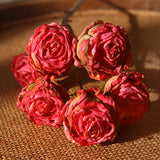 Bulk 20" Artificial Burnt Rose Stems Silk Flowers Fall Arrangement Home Decoration Wholesale