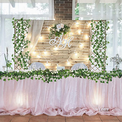 Bulk 24 Pack Artificial Ivy with LED String Lights Greenery Vines Garland Wall Decor for Room Office Wedding Wholesale